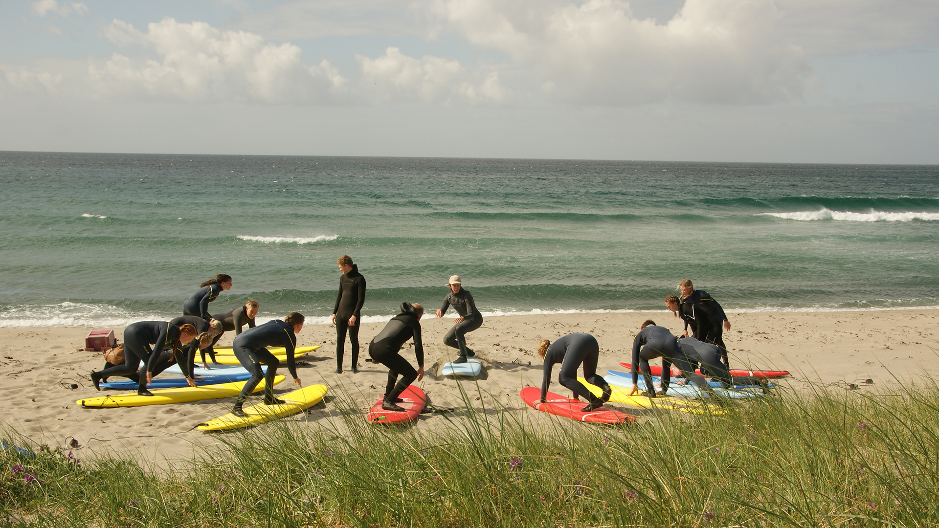 Surfekurs på Lomsesanden